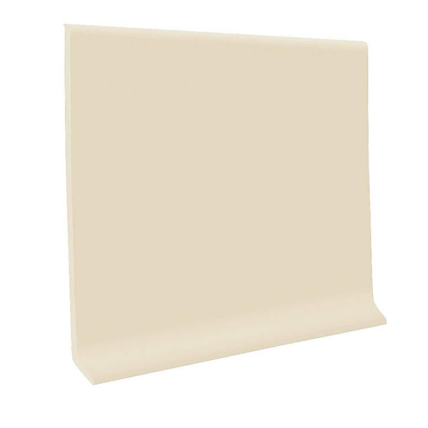 Roppe Color Almond 0.080 In. T X 4 In. W X 4 Ft. L Dryback Vinyl Covebase