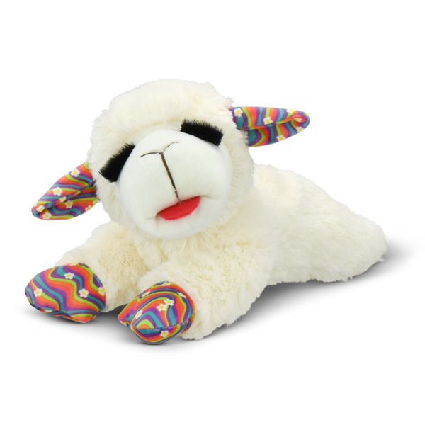 Multipet International Pastel Lamb Chop Plush Dog Toy