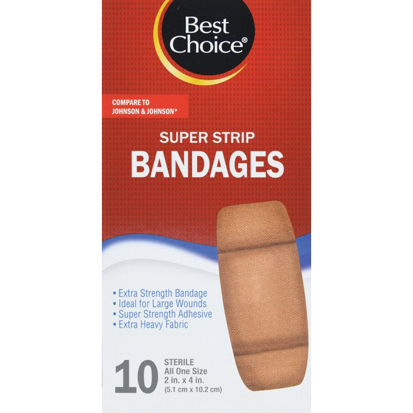 Best Choice SUPER STRONG STRIP BANDAGES X LARGE