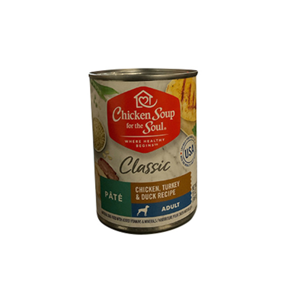 Chicken Soup For The Soul Dog Food, Chicken, Turkey & Duck Recipe, Classic, Pate, Adult