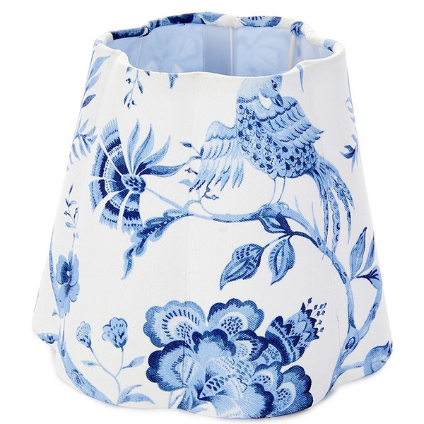 Southern Living Customizable Lamp Collection Small Floral Branches Fluted Tapered Drum Lamp Shade