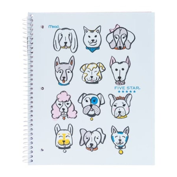 Five Star Wide Ruled 1-Subject Notebook, 11 x 8.5 in