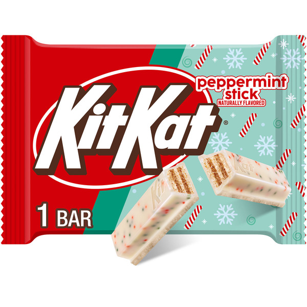 KIT KAT® Peppermint Stick Flavored Wafer, Christmas Candy Bar, 1.5