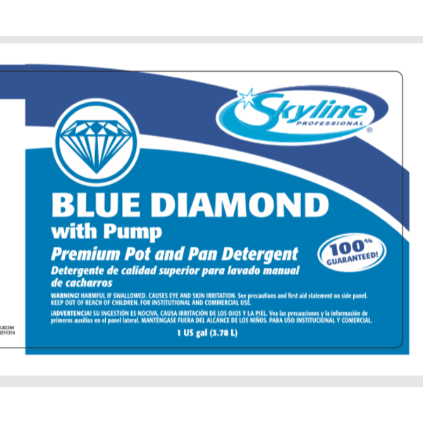 Skyline - Blue Diamond Dish Detergent with Pump - gallon