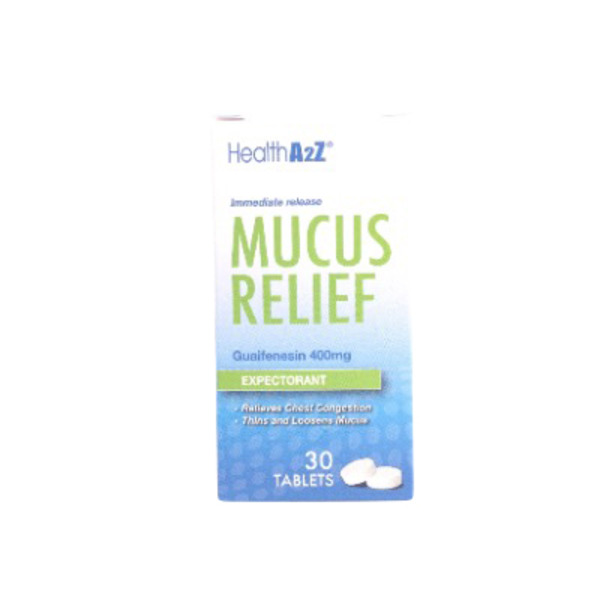 HealthA2Z Mucus Relief, Immediate Release, Tablets Same-Day