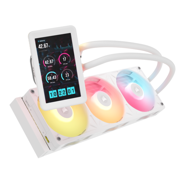 CORSAIR iCUE Link Titan II 360 RX LCD AIO Liquid CPU Cooler - White