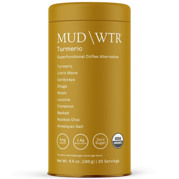 MUD\WTR Organic Turmeric Mushroom Coffee Alternative Tin Same-Day