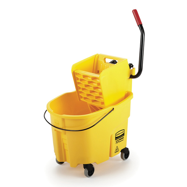 Rubbermaid 8.75-Gallons Side-Press Wringer Mop and Bucket, Yellow