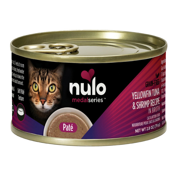 Nulo Medal Series Grain-free Yellowfin Tuna & Shrimp Recipe In Broth Pate Cat & Kitten Food