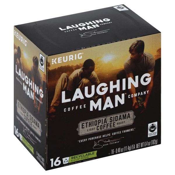 Laughing Man Coffee, Light Roast, Ethiopia Sidama, KCup Pods (16 each) Instacart