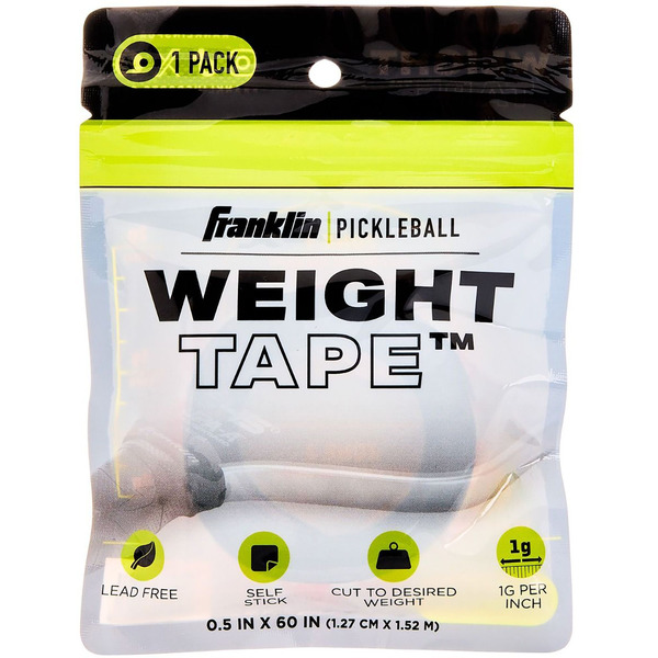 Franklin Pickleball Paddle Weight Tape, 0.5 in x 60 in - Black