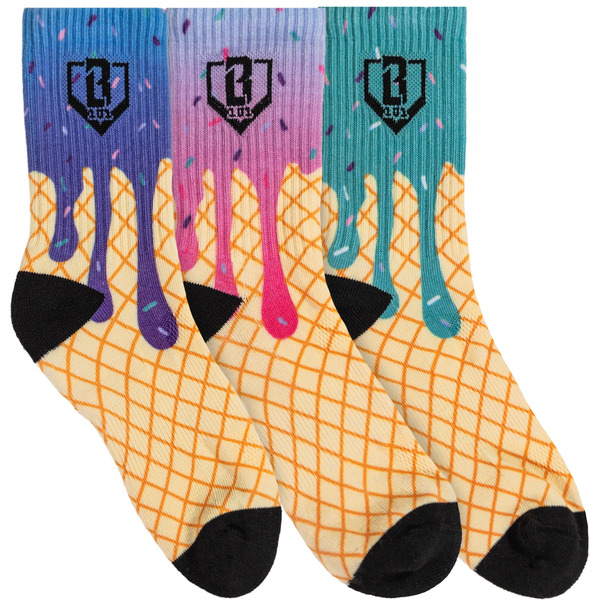 Baseball Lifestyle 101 Men's Ice Cream Galaxy Performance Socks, M - Multi