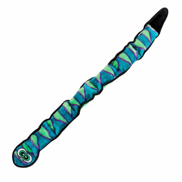 Outward Hound Invincible Blue & Green Snake Dog Toy Large