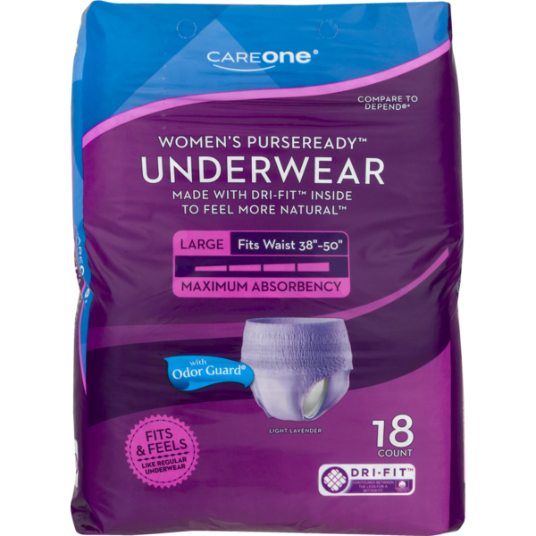 CareOne Women's Large Maximum Protection Underwear (18 ct) Instacart