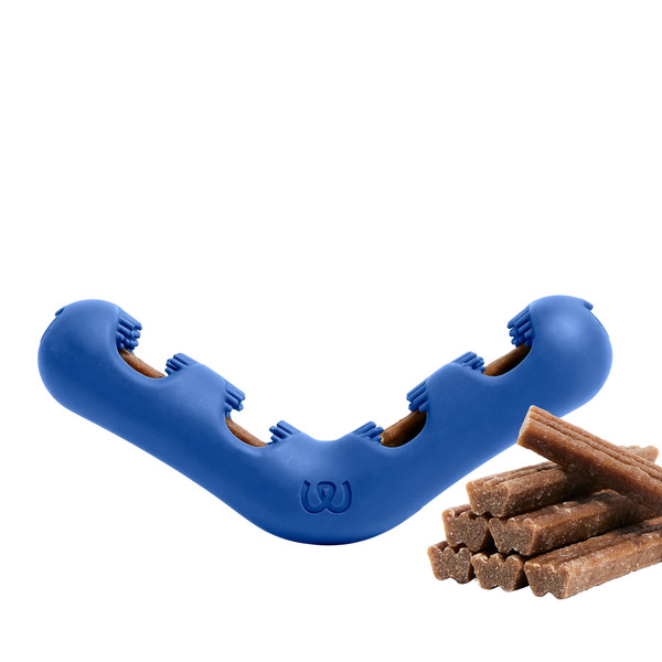 Woof Bite n' Brush Dental Toy for Dogs, Large - Blue