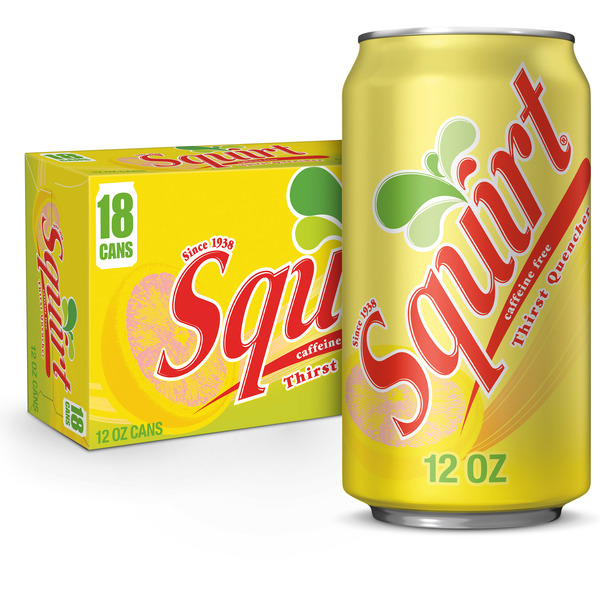 Squirt Thirst Quencher, Caffeine Free, Grapefruit Soda