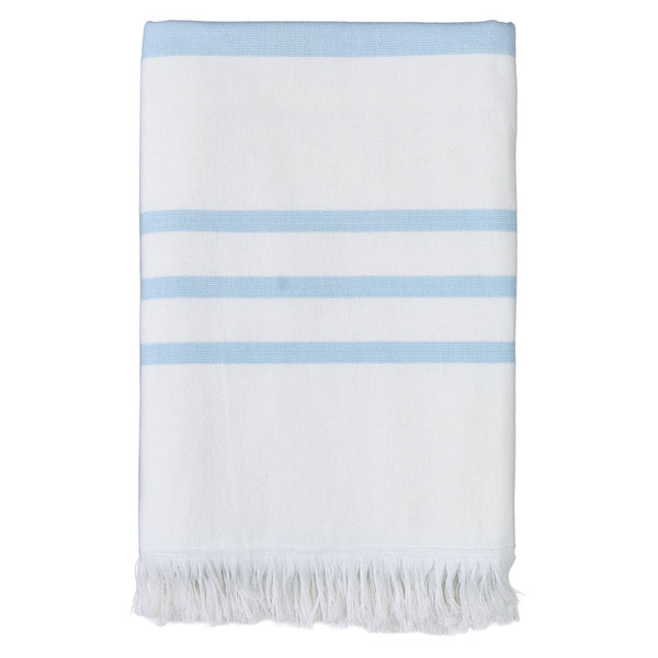 KIRKTON HOUSE Blue Coastal Turkish Bath Towel Same-Day Delivery or