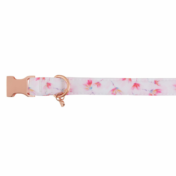 Top Paw Pink Peony Comfort Neoprene Dog Collar