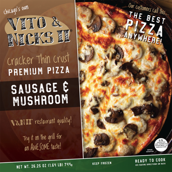 Vito Nicks II Cracker Thin Crust Sausage Mushroom Pizza Same
