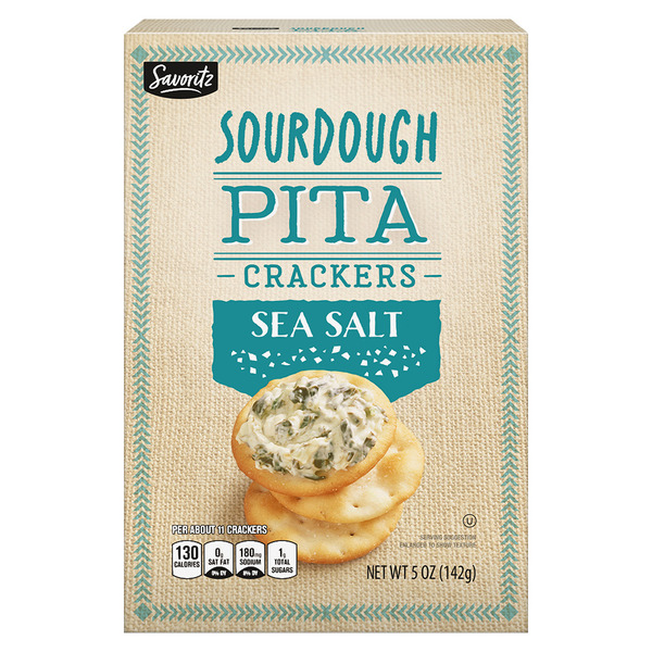 Savoritz Sea Salt Sourdough Pita Cracker