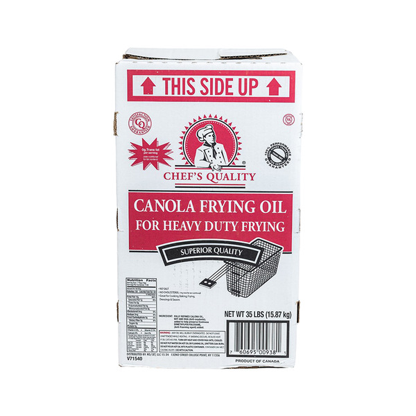 Chef's Quality - Canola Frying Oil for Heavy Duty Frying - 35 lbs
