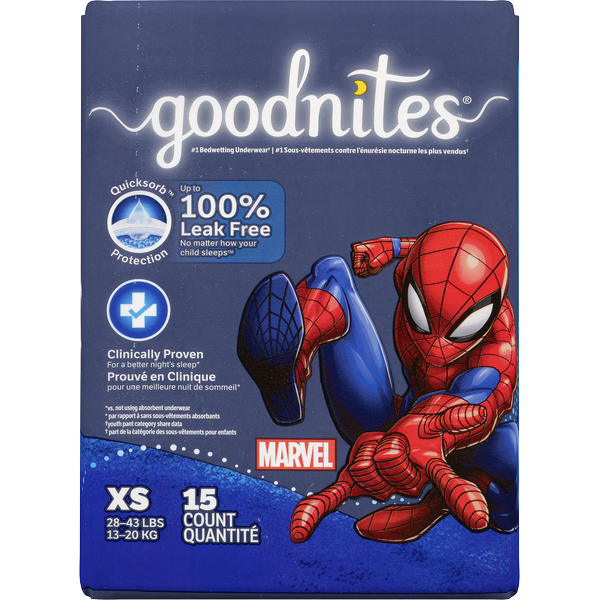 Goodnites Extra Small Bedtime Bedwetting Underwear for Boys Jumbo