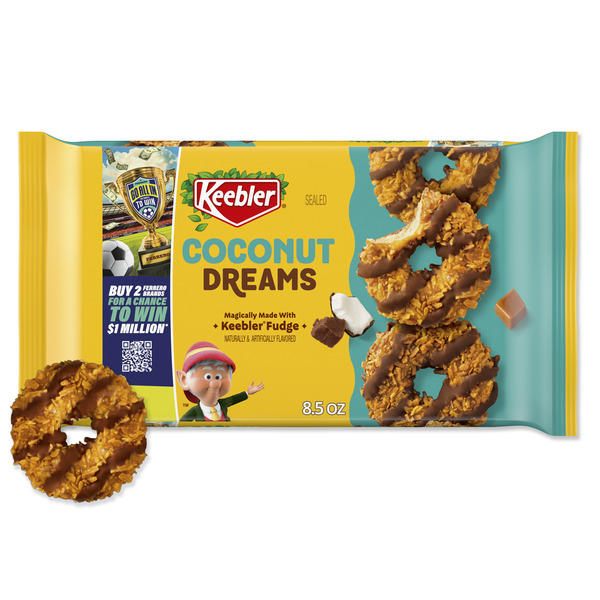 Keebler Coconut Dreams Coconut and Caramel Cookies Coated in Fudge
