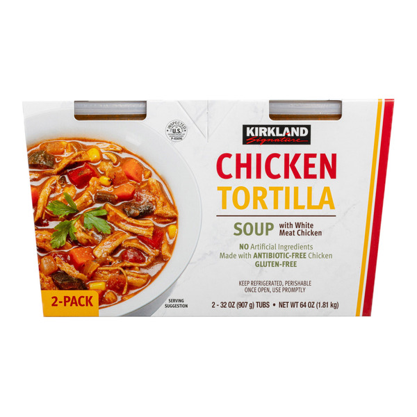 Kirkland Signature Chicken Tortilla Soup, 32 oz, 2-count