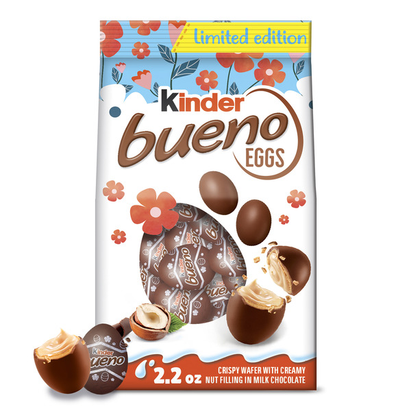 Kinder Bueno Easter Eggs, Milk Chocolate With Creamy Hazelnut Filling,  Great for Easter Baskets, oz - Main Image