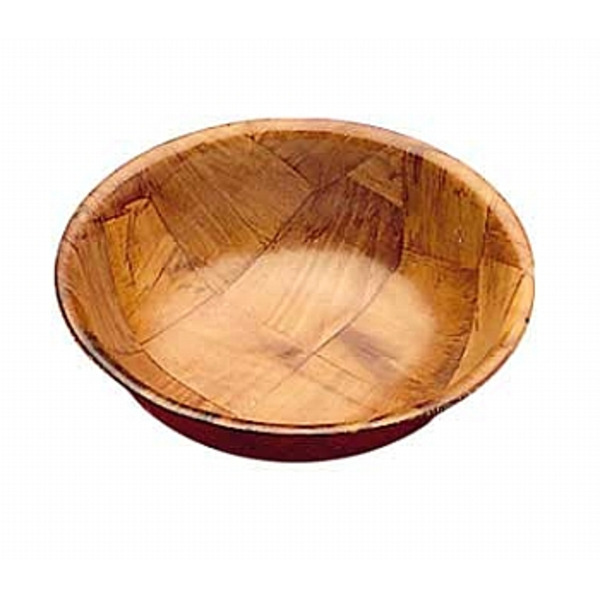 Tablecraft 208 Salad Bowl, 8" diameter, woven wood, mahogany, rounded - Pack of 12