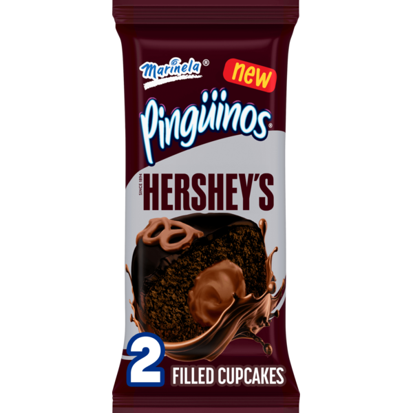 Marinela Pingüinos, 4 ct, Hershey's, Creme Filled Cupcakes, Hershey's Chocolate Cake, 2.82 oz