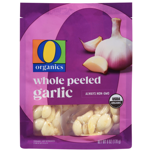 O Organics Garlic, Organic, Whole, Peeled