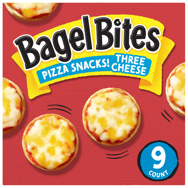 Bagel Bites Three Cheese Mini Pizza Bagel Frozen Food Snacks Same