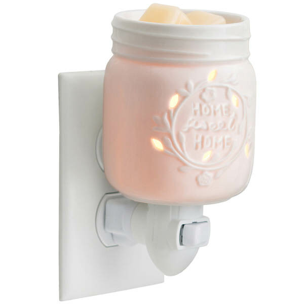 White Mason Jar Plug-In Fragrance Wax Warmer