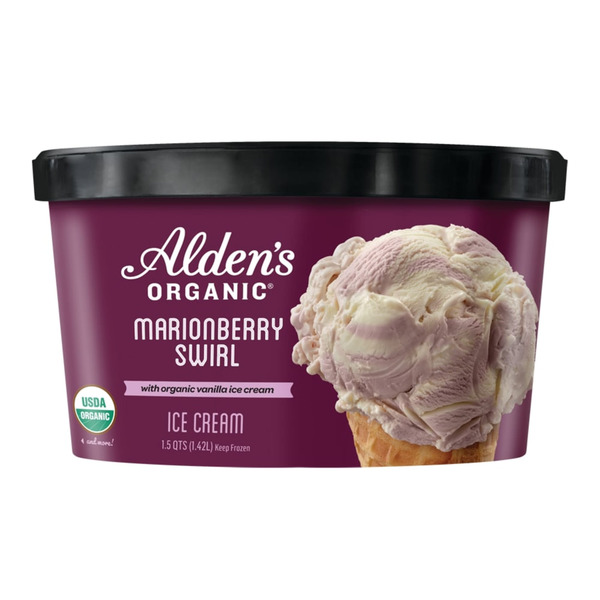 Alden's Organic Marionberry Swirl Ice Cream Same-Day Delivery or