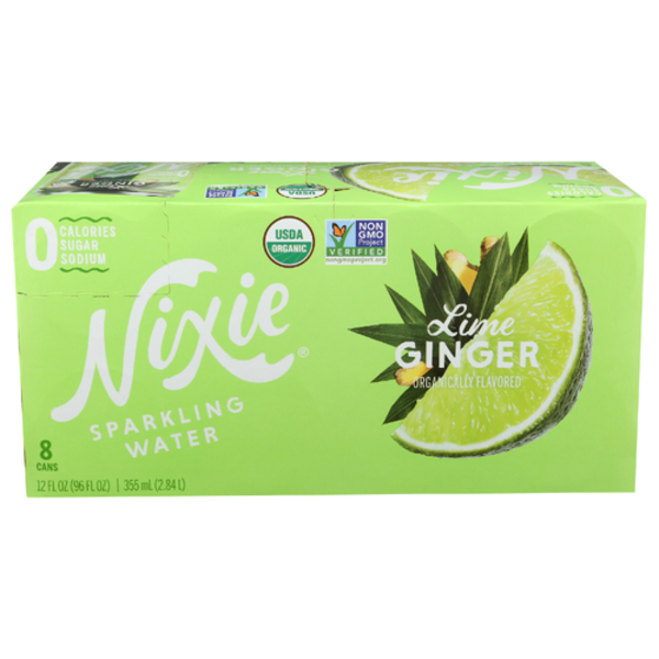 純銀　水滴　113g Nixie Sparkling Water Organic Lime Ginger Sparkling Water 8 Pack