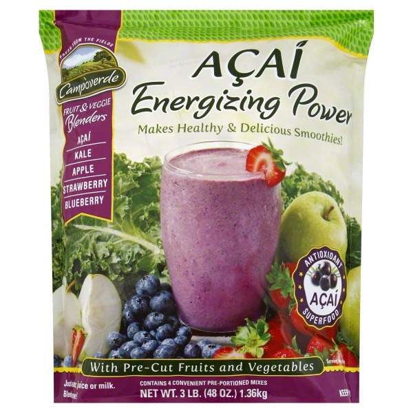 Campoverde Blenders, Fruit & Veggie, Acai Energizing Power (48 oz) from