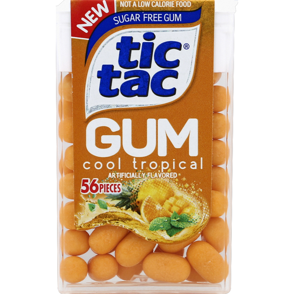 Tic Tac Gum, Sugar Free, Cool Tropical Same-Day Delivery or Pickup
