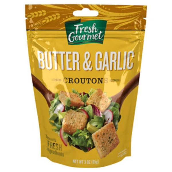 Fresh Gourmet Croutons, Butter & Garlic