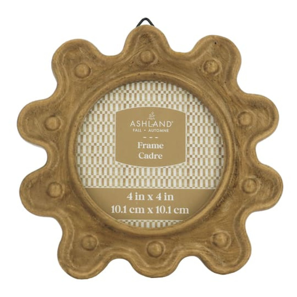 Ashland Wavy Round Tabletop Frame, 4 x 4 in
