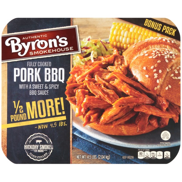 Byron's Pork BBQ with a Sweet & Spicy BBQ Sauce Pork BBQ (4.5 lb