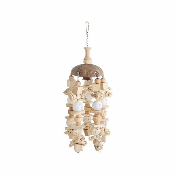 All Living Things Pet Bird Hanging Coconut Toy, Large