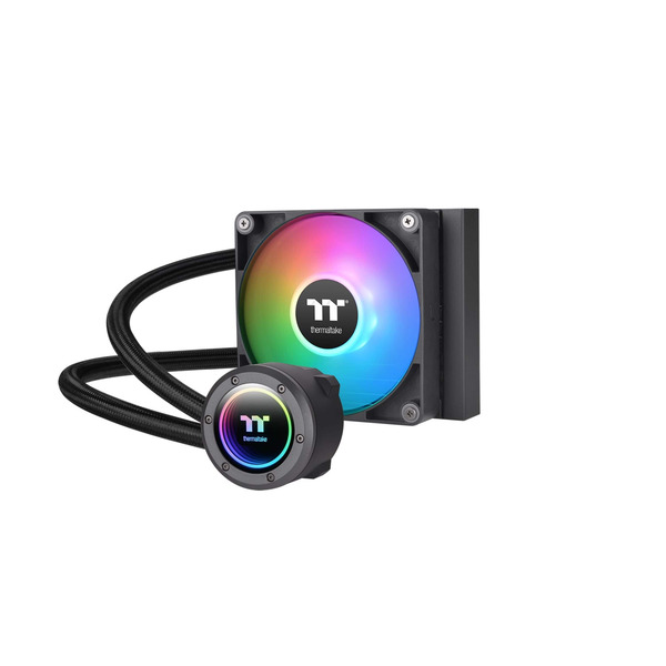 Thermaltake TH120 ARGB Sync V2 Radiator AIO CPU Liquid Cooler With Mirror Rotating Cap Design - Black