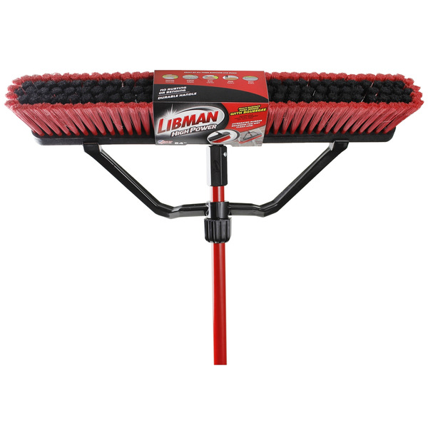 Libman 24" Multi Surface Push Broom With Squeegee