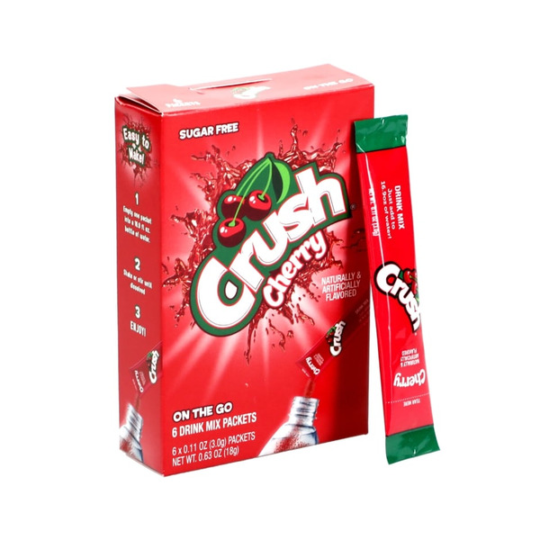 Crush Cherry Flavored On The Go Drink Mix Packets Same-Day