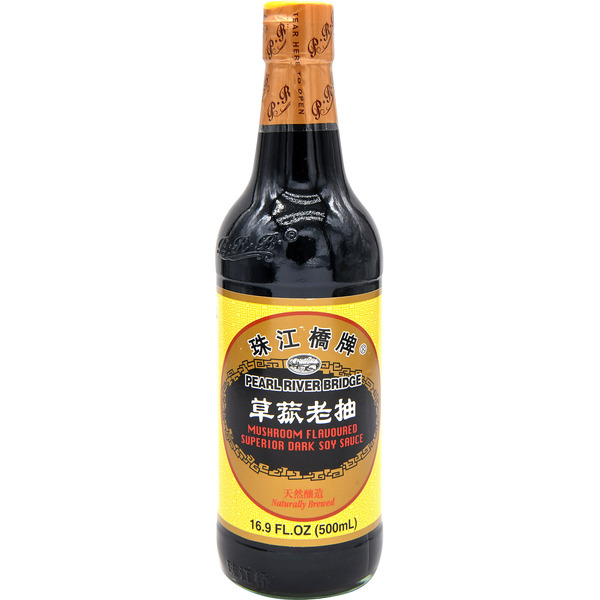 Pearl River Bridge Soy Sauce, Superior Dark, Mushroom Flavored