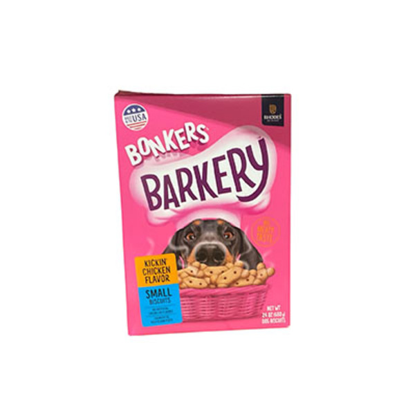 BONKERS Barkery Small Breed Kickin' Chicken Flavor Biscuit Dog Treats, 24 oz