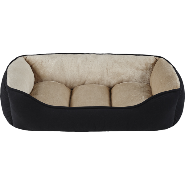 Play On Cuddler Dog Bed, Medium - Black & Tan