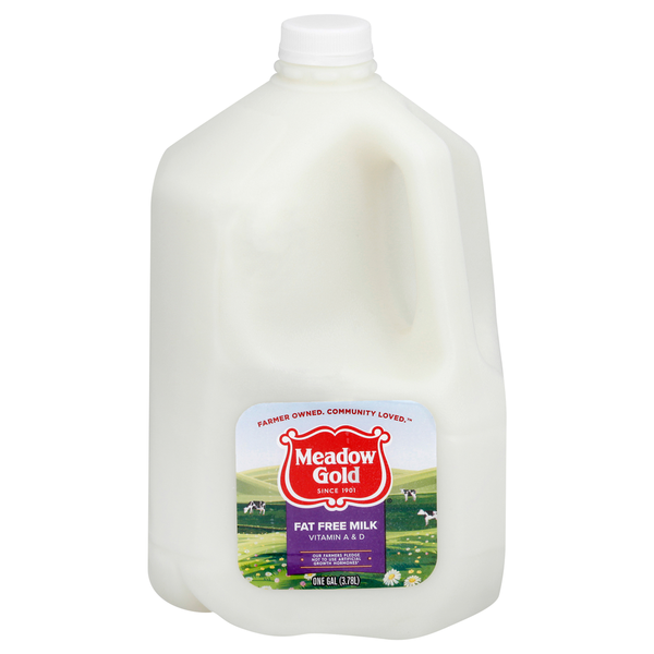 Meadow Gold Milk, Fat Free