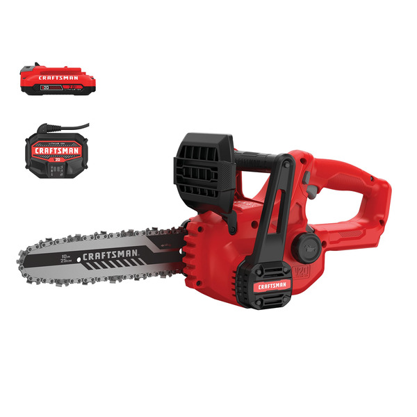CRAFTSMAN V20 20-volt max 10-in Battery 2.0 Ah Chainsaw Battery Included Charger Included